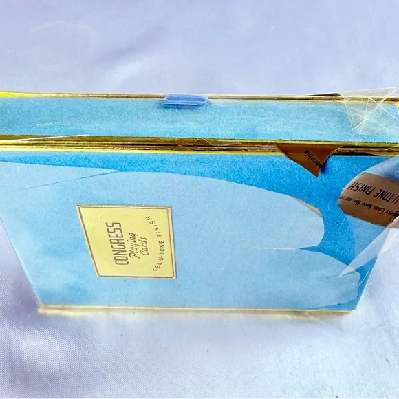 RARE VTG Playing Cards 2 Decks Congress Cel-U-Tone Original Case Ladies Fashion - Picture 6 of 11